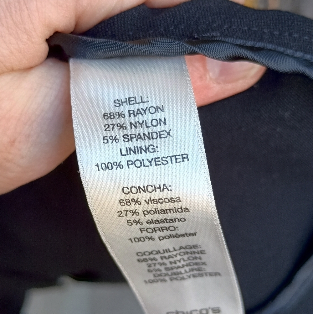 Chicos Classic Black Button-Up Coat_16-18 - Picture 5 of 5